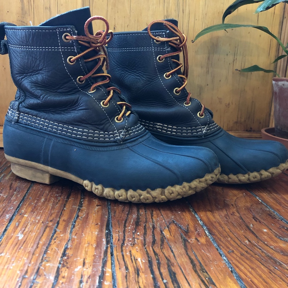 Navy Blue LL Bean Duck Boots